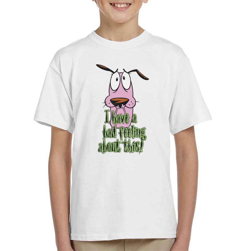 Courage The Cowardly Dog Halloween Bad Feeling Kid's T-Shirt-ALL + EVERY