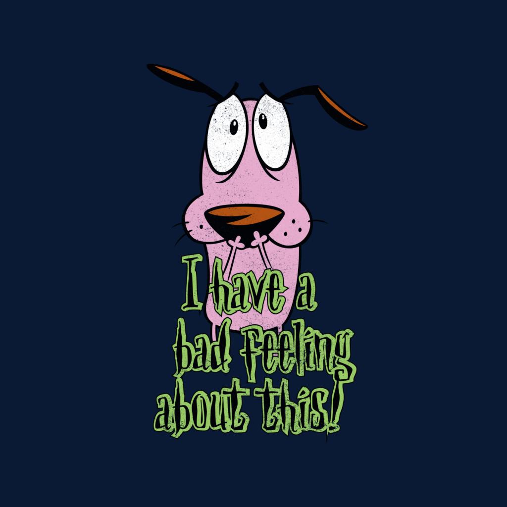 Courage The Cowardly Dog Halloween Bad Feeling Kid's T-Shirt-ALL + EVERY