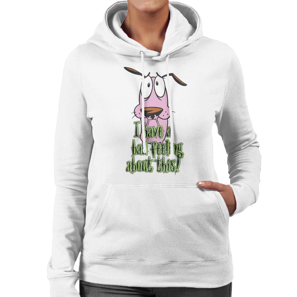 Courage The Cowardly Dog Halloween Bad Feeling Women's Hooded Sweatshirt-ALL + EVERY