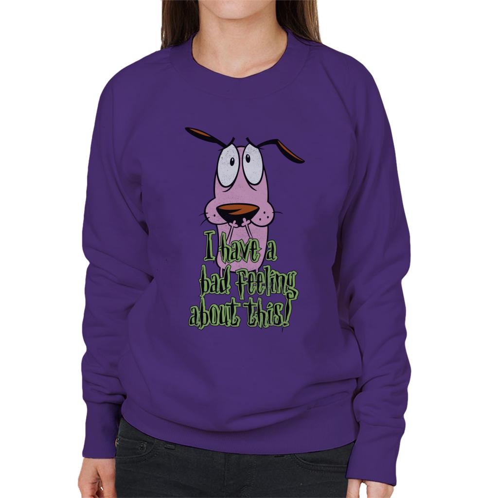 Courage The Cowardly Dog Halloween Bad Feeling Women's Sweatshirt-ALL + EVERY