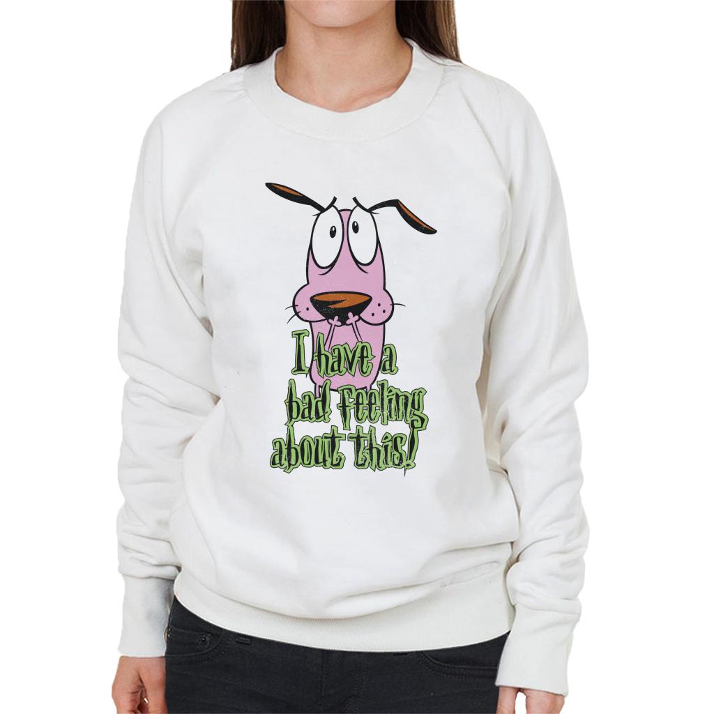 Courage The Cowardly Dog Halloween Bad Feeling Women's Sweatshirt-ALL + EVERY