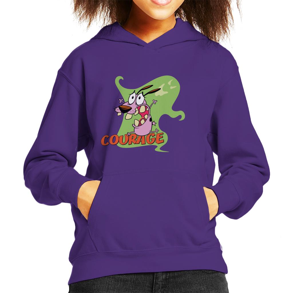 Courage The Cowardly Dog Halloween Scream Kid's Hooded Sweatshirt-ALL + EVERY