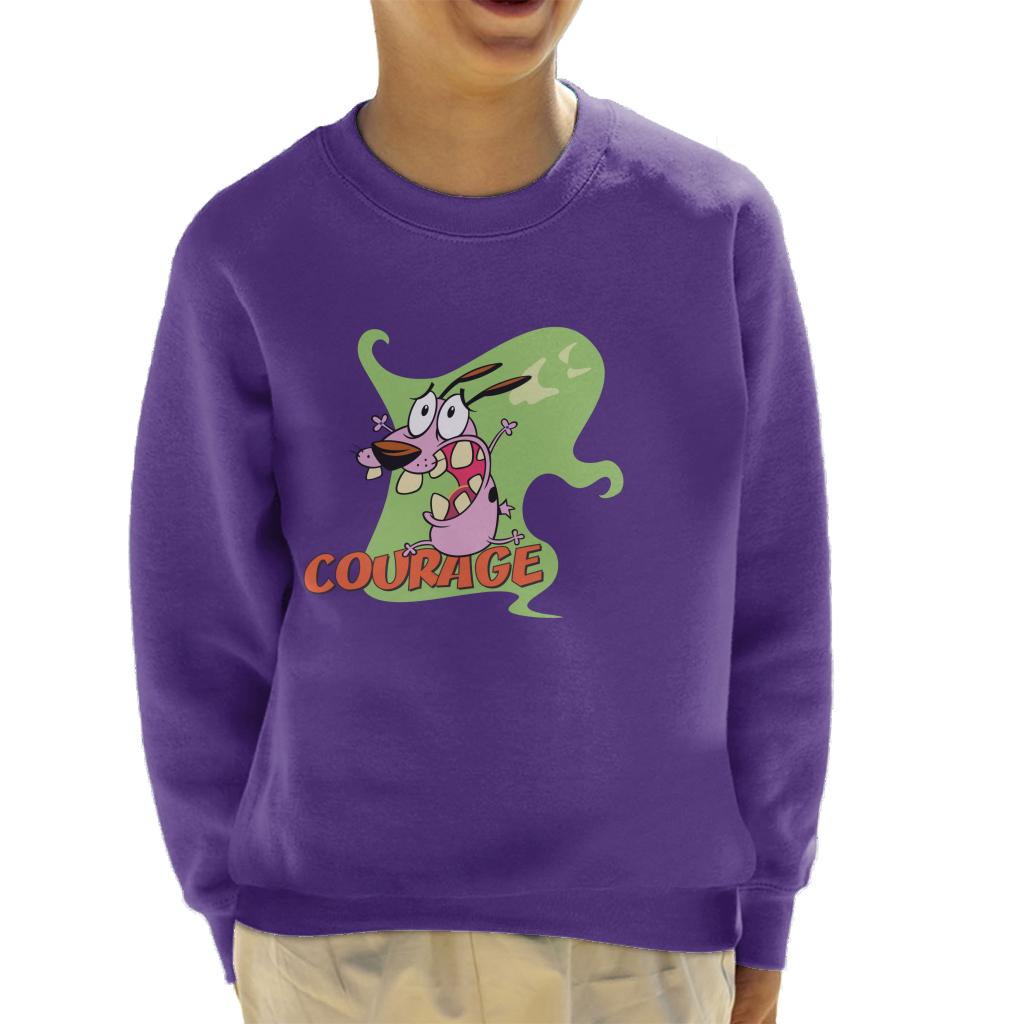 Courage The Cowardly Dog Halloween Scream Kid's Sweatshirt-ALL + EVERY