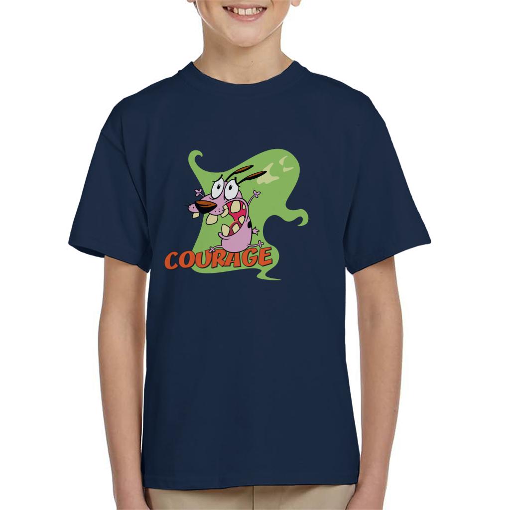 Courage The Cowardly Dog Halloween Scream Kid's T-Shirt-ALL + EVERY