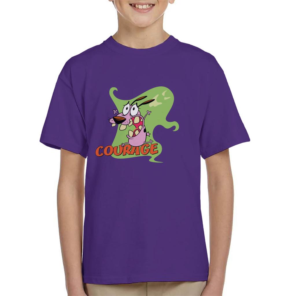 Courage The Cowardly Dog Halloween Scream Kid's T-Shirt-ALL + EVERY