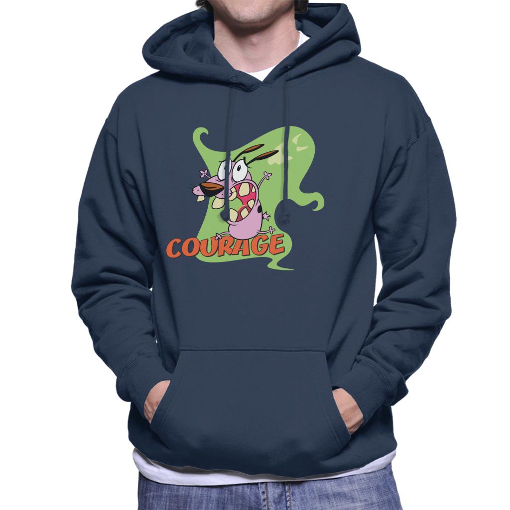 Courage The Cowardly Dog Halloween Scream Men's Hooded Sweatshirt-ALL + EVERY