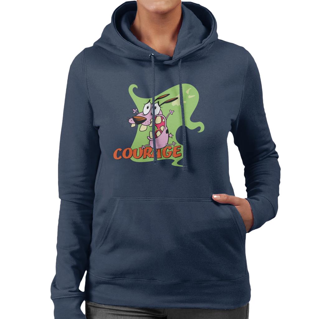 Courage The Cowardly Dog Halloween Scream Women's Hooded Sweatshirt-ALL + EVERY