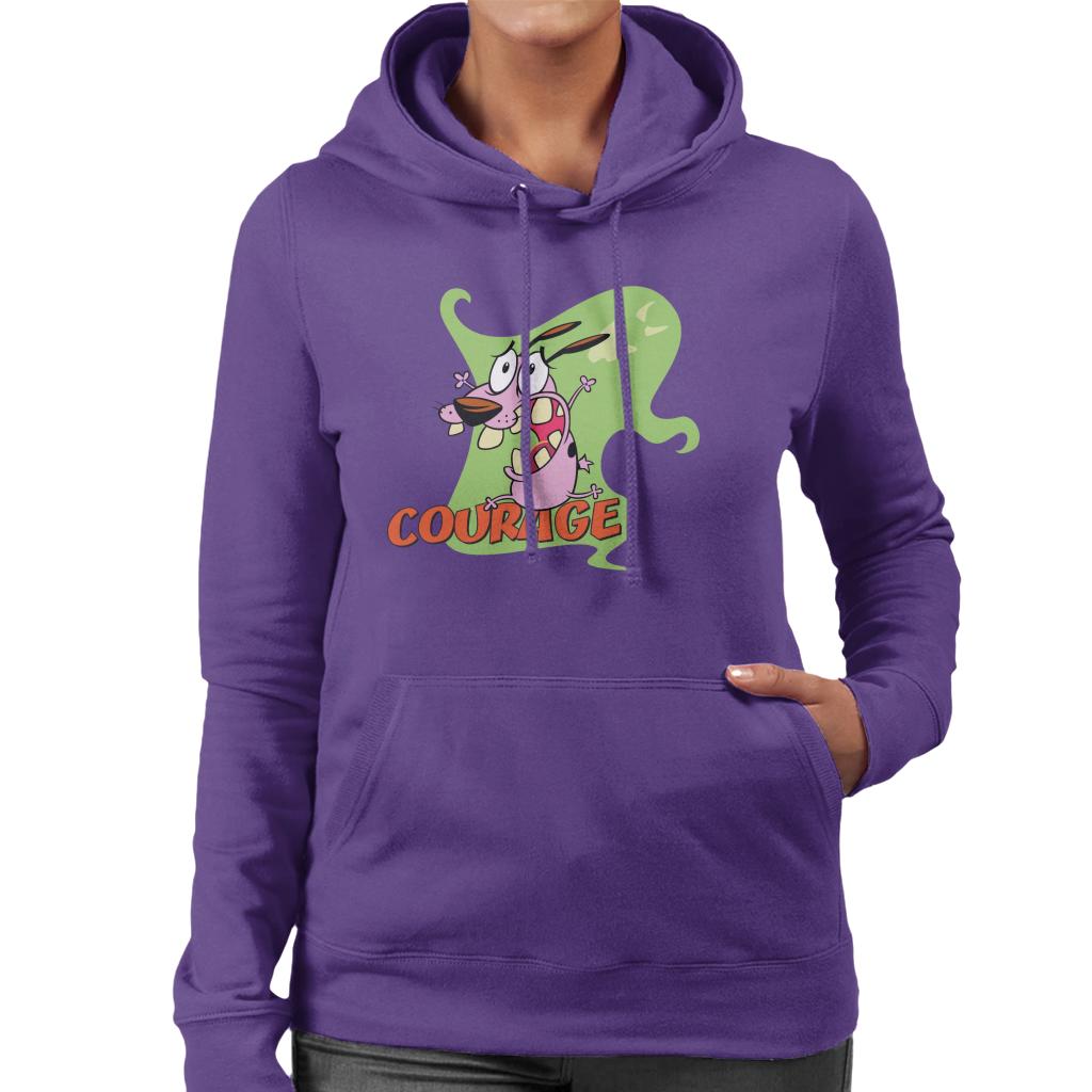 Courage The Cowardly Dog Halloween Scream Women's Hooded Sweatshirt-ALL + EVERY