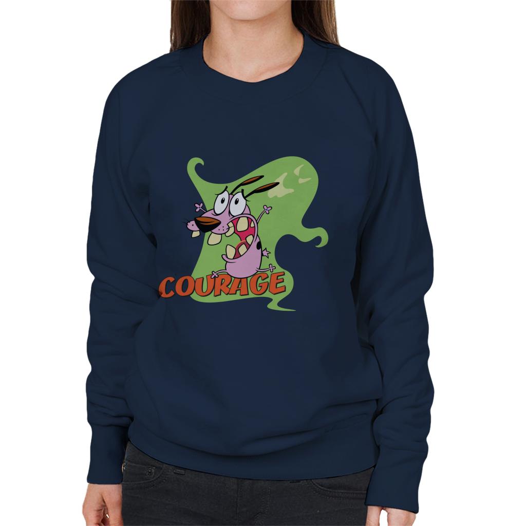 Courage The Cowardly Dog Halloween Scream Women's Sweatshirt-ALL + EVERY