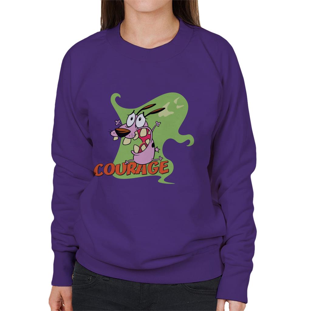 Courage The Cowardly Dog Halloween Scream Women's Sweatshirt-ALL + EVERY