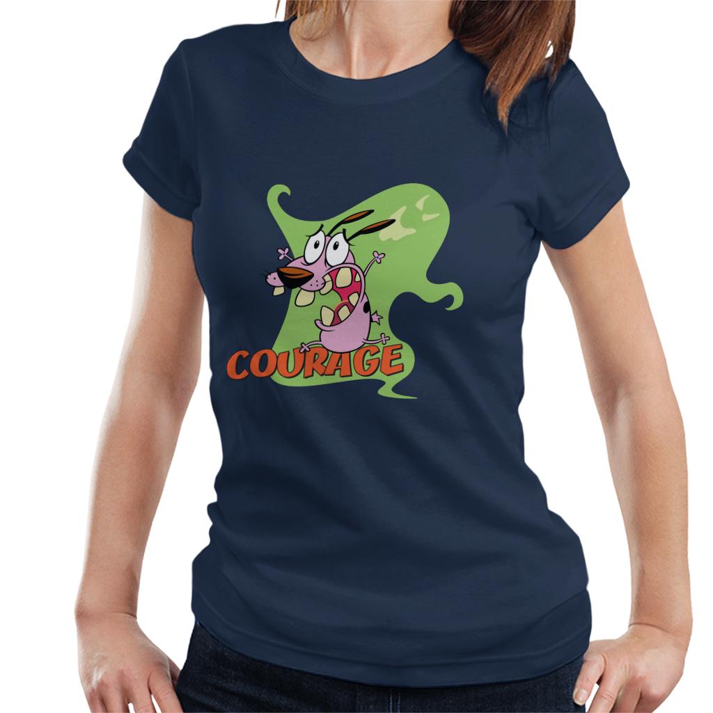 Courage The Cowardly Dog Halloween Scream Women's T-Shirt-ALL + EVERY