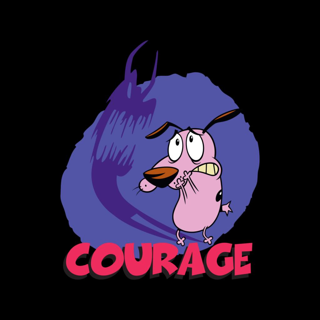 Courage The Cowardly Dog Halloween Scary Shadow Kid's T-Shirt-ALL + EVERY