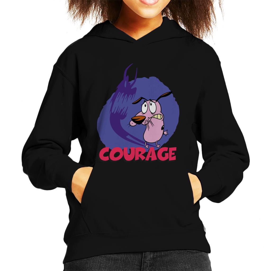 Courage The Cowardly Dog Halloween Scary Shadow Kid's Hooded Sweatshirt-ALL + EVERY