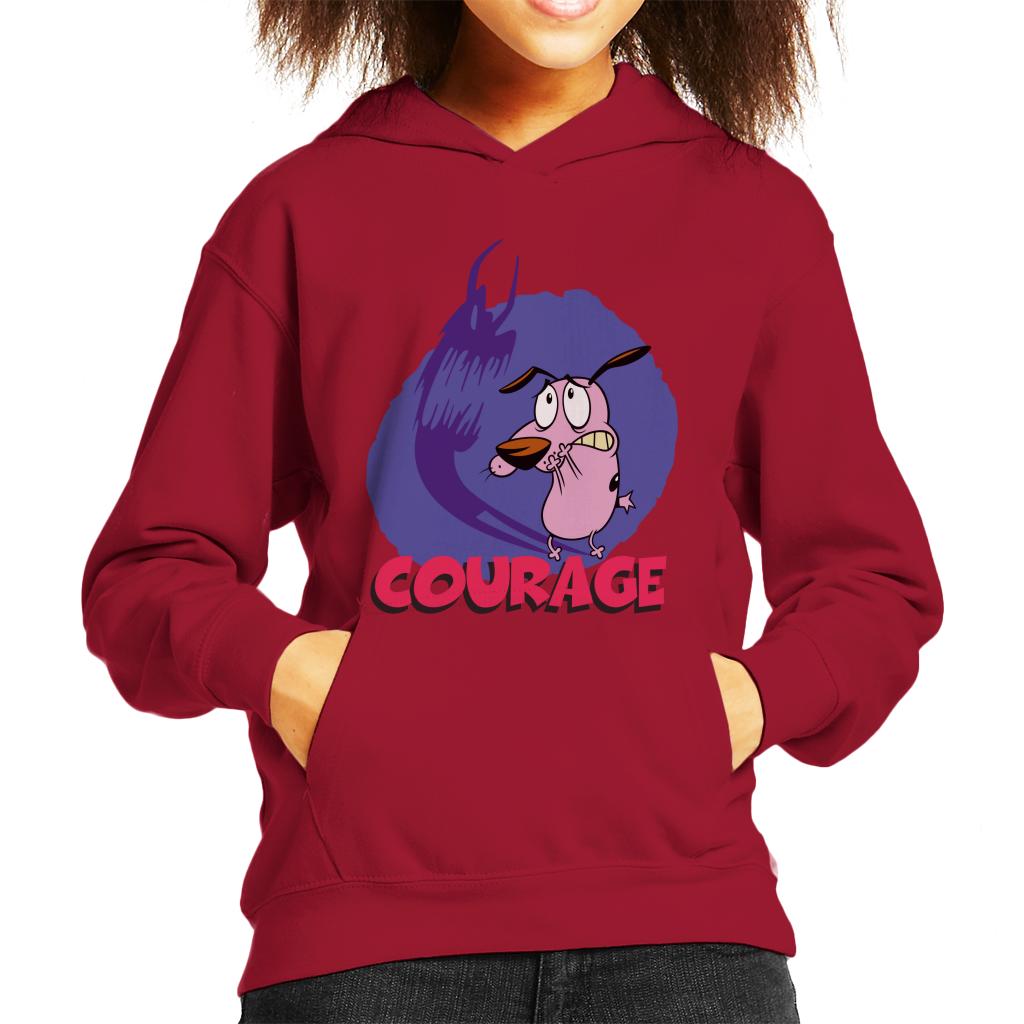 Courage The Cowardly Dog Halloween Scary Shadow Kid's Hooded Sweatshirt-ALL + EVERY