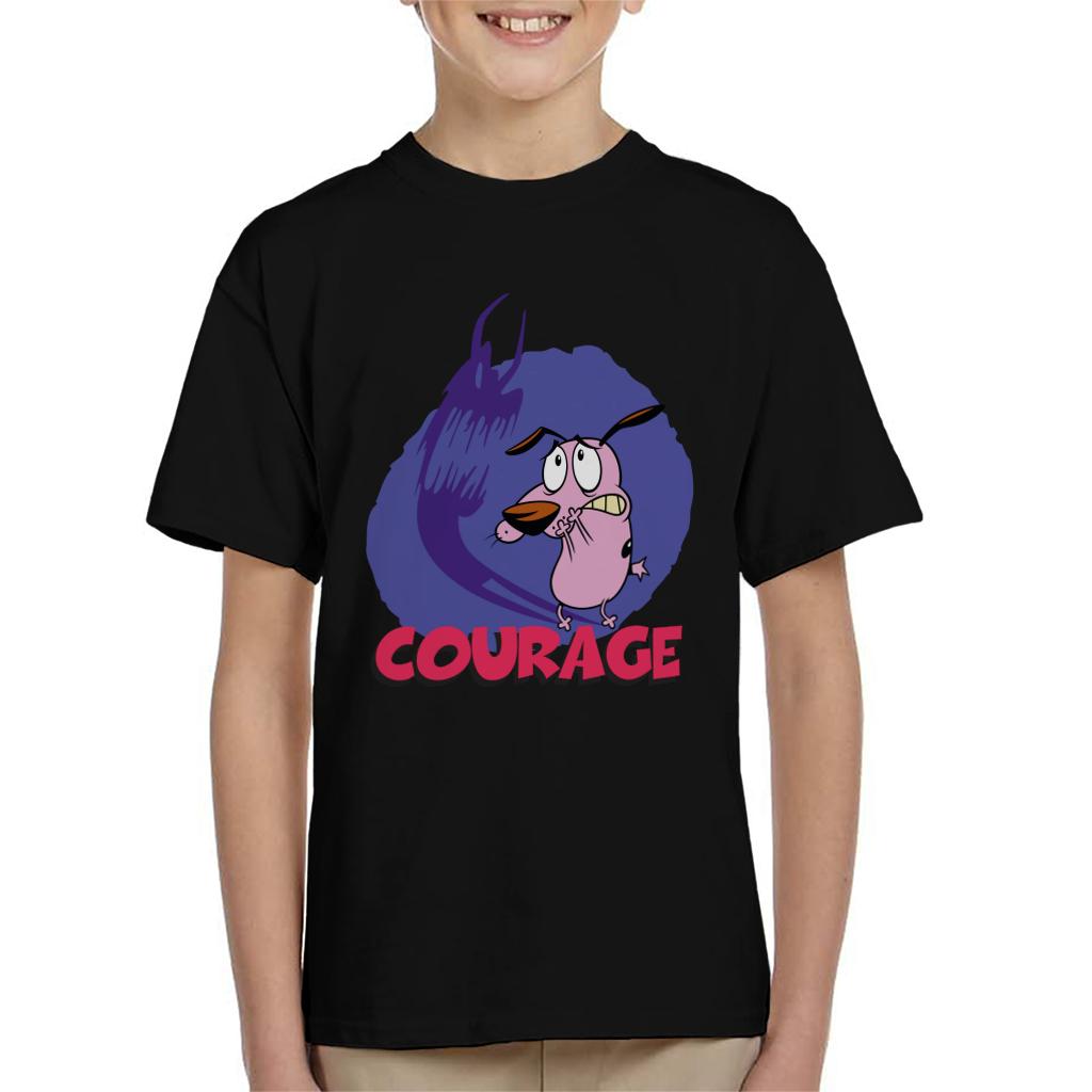 Courage The Cowardly Dog Halloween Scary Shadow Kid's T-Shirt-ALL + EVERY