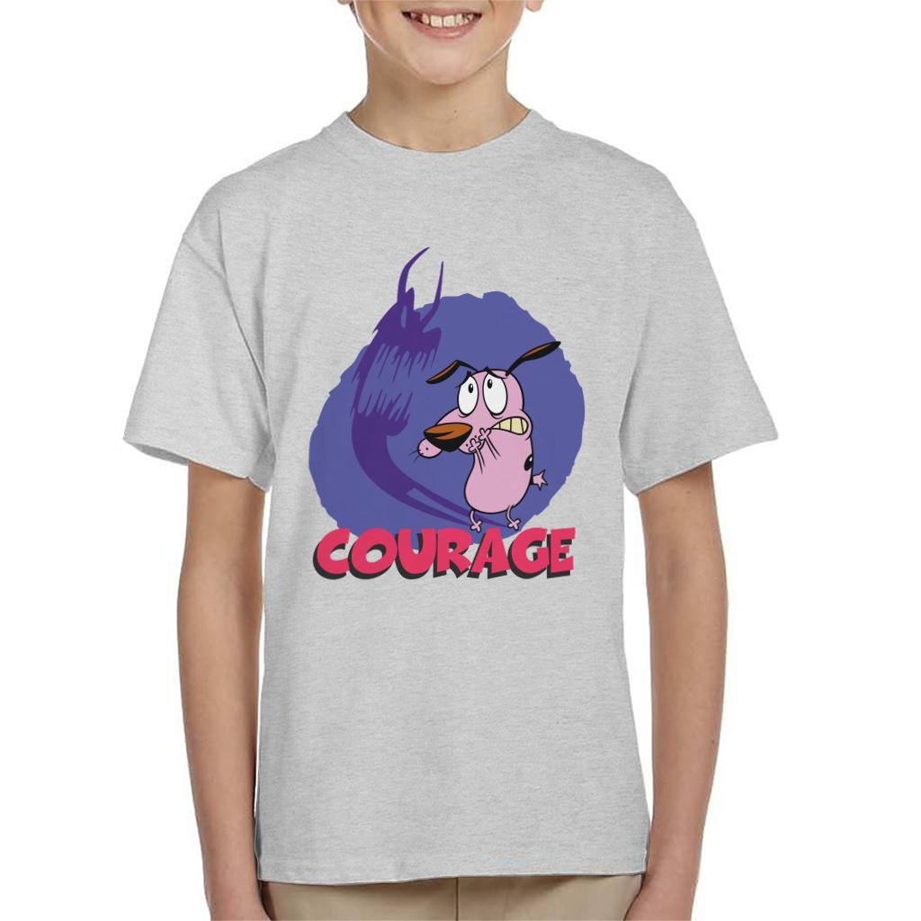 Courage The Cowardly Dog Halloween Scary Shadow Kid's T-Shirt-ALL + EVERY