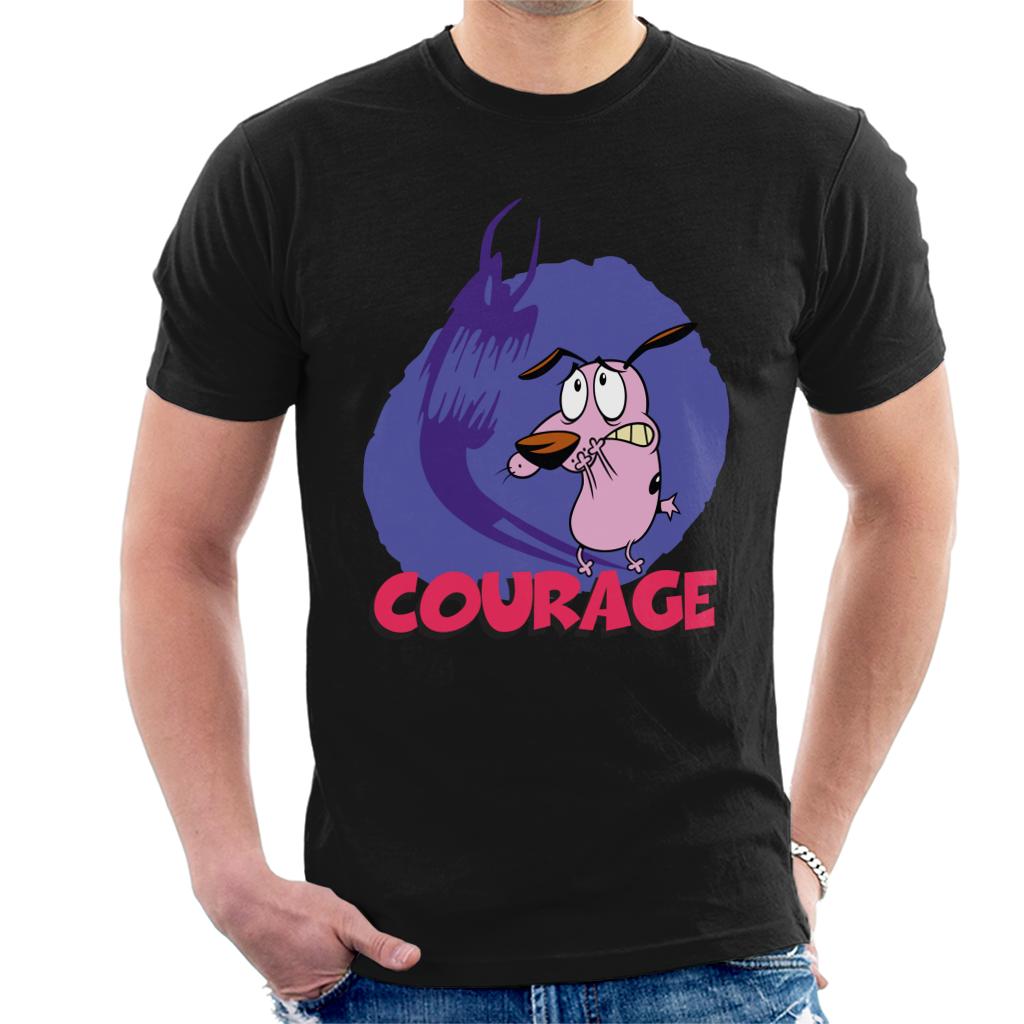 Courage The Cowardly Dog Halloween Scary Shadow Men's T-Shirt-ALL + EVERY