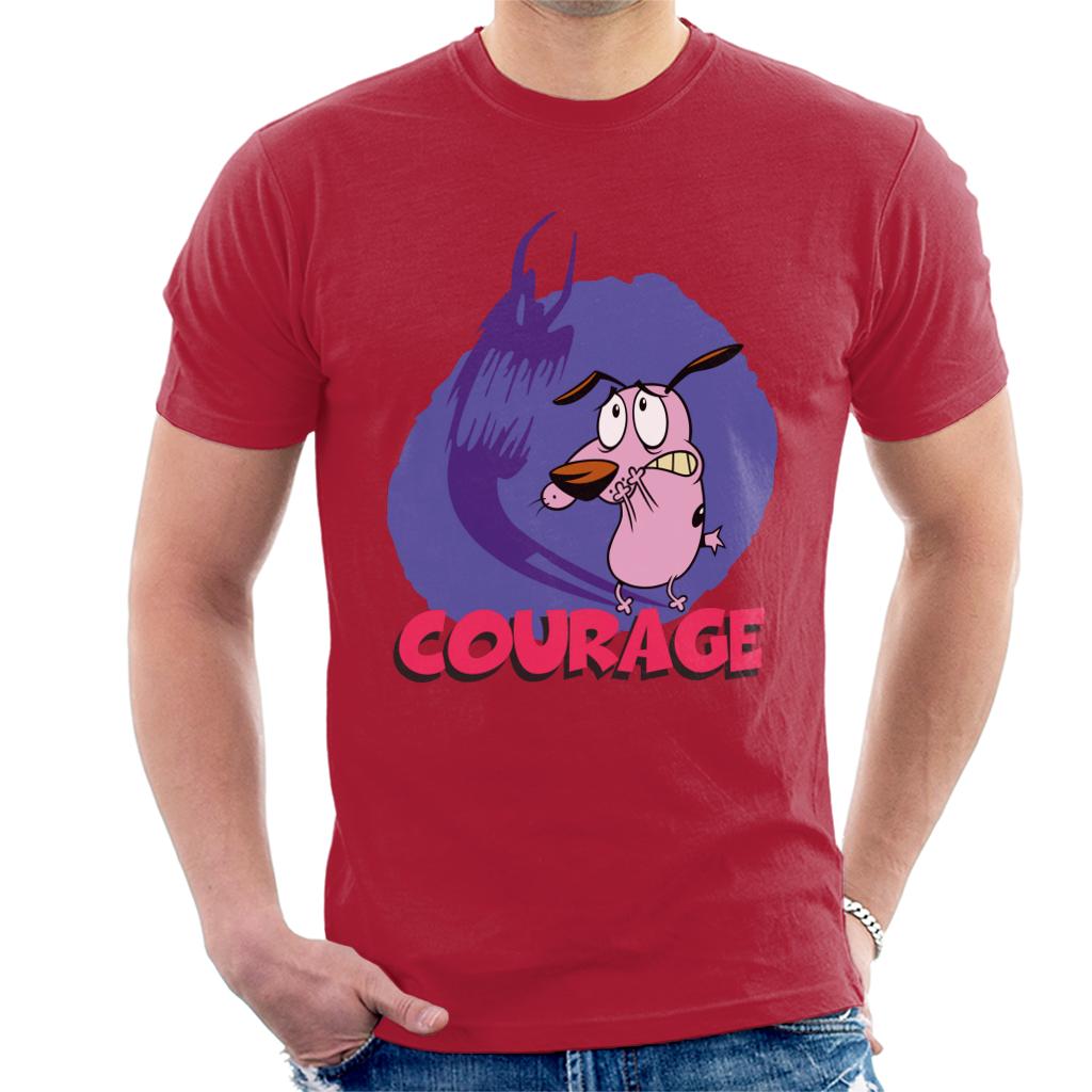 Courage The Cowardly Dog Halloween Scary Shadow Men's T-Shirt-ALL + EVERY