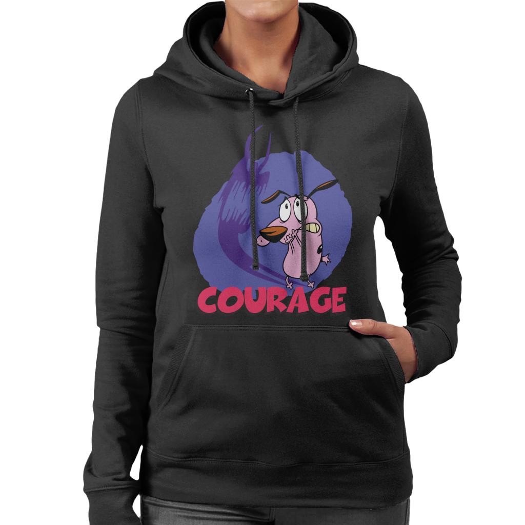 Courage The Cowardly Dog Halloween Scary Shadow Women's Hooded Sweatshirt-ALL + EVERY