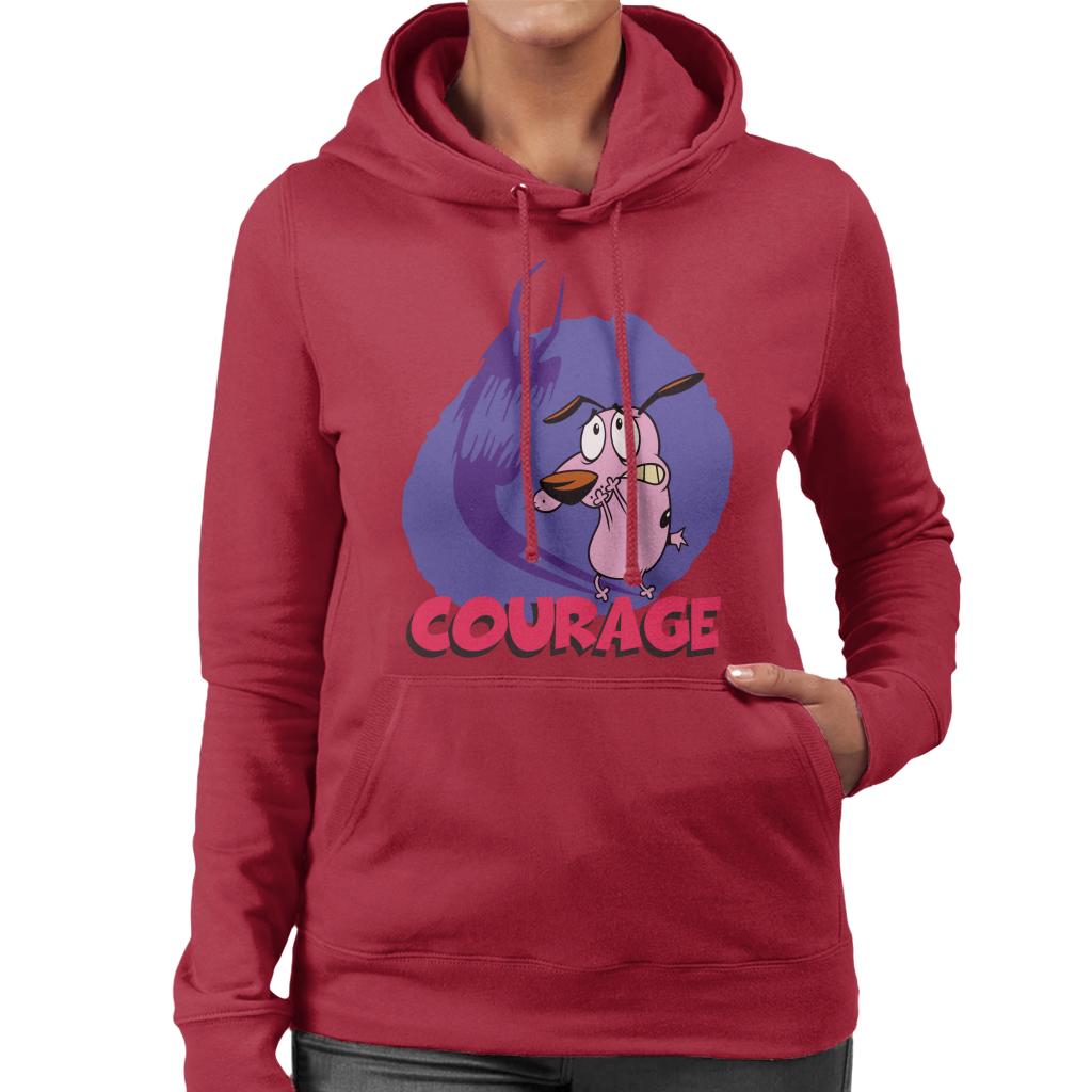 Courage The Cowardly Dog Halloween Scary Shadow Women's Hooded Sweatshirt-ALL + EVERY