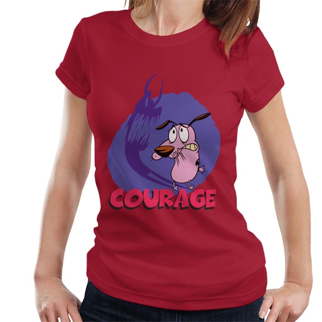 Courage The Cowardly Dog Halloween Scary Shadow Women's T-Shirt-ALL + EVERY