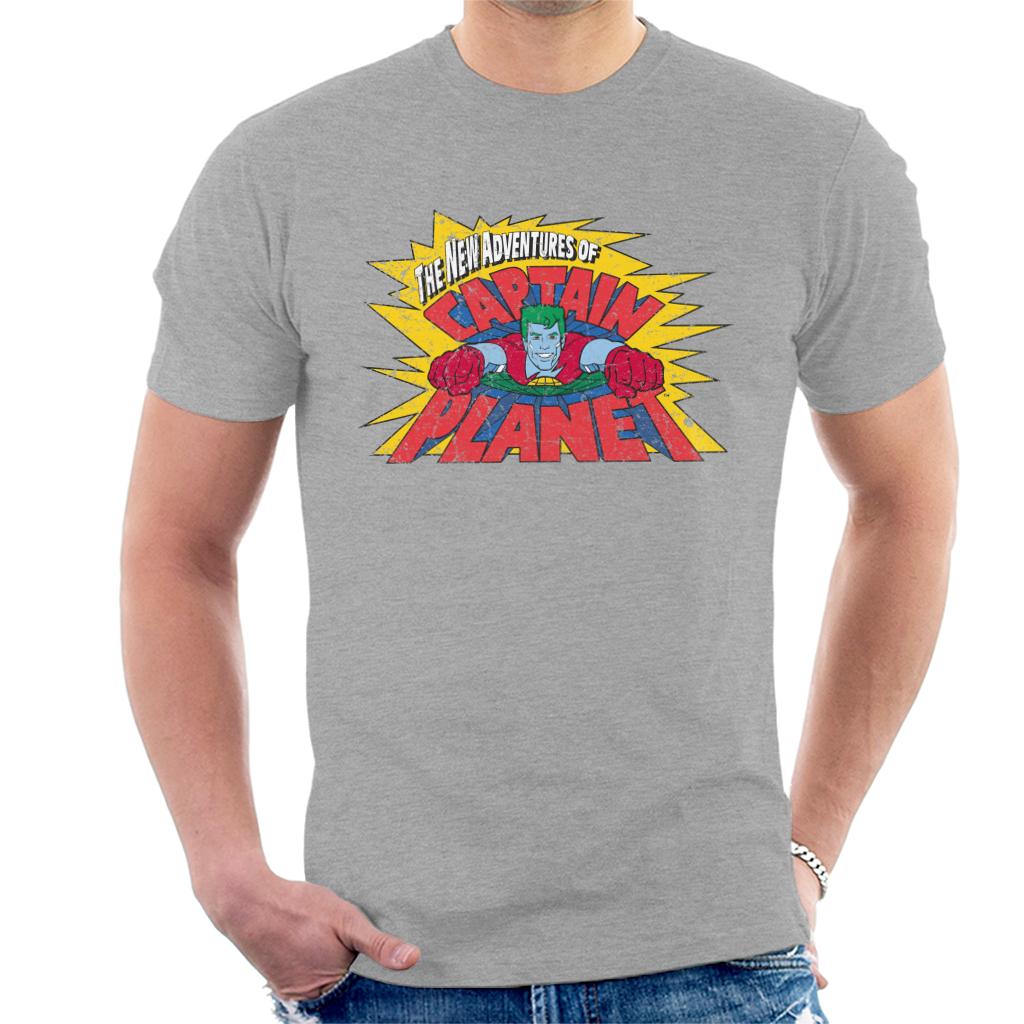 Captain Planet The New Adventures Logo Men's T-Shirt-ALL + EVERY