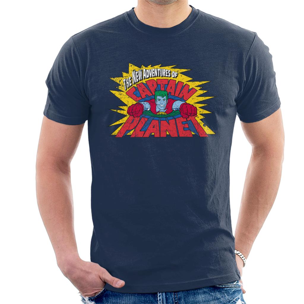 Captain Planet The New Adventures Logo Men's T-Shirt-ALL + EVERY