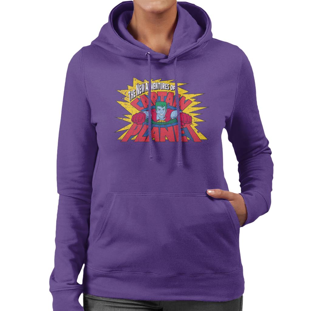 Captain Planet The New Adventures Logo Women's Hooded Sweatshirt-ALL + EVERY