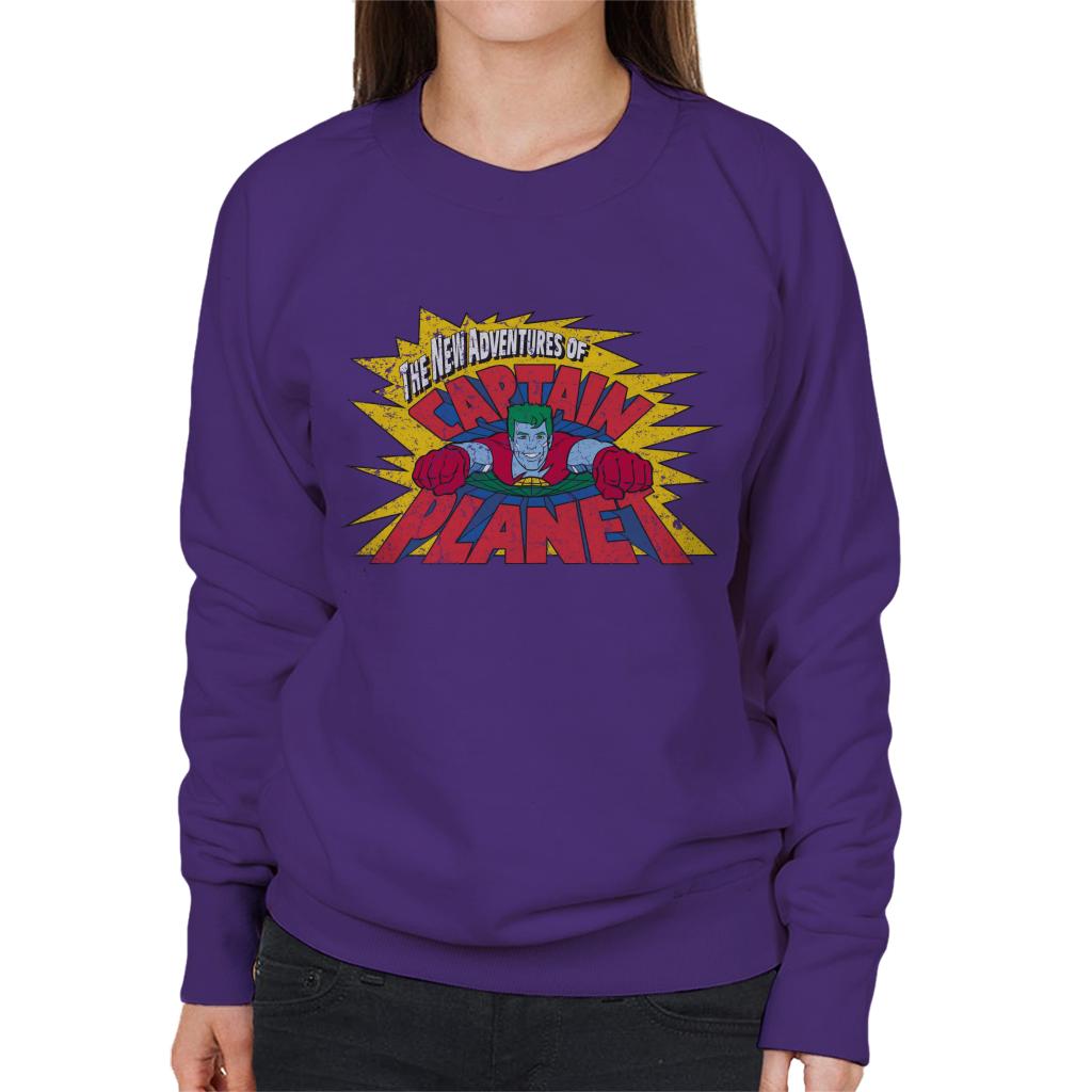 Captain Planet The New Adventures Logo Women's Sweatshirt-ALL + EVERY