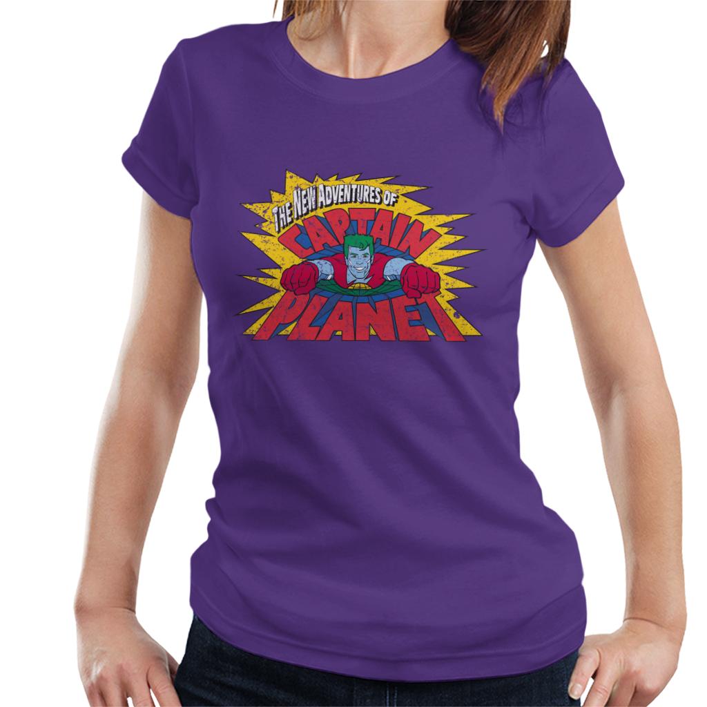 Captain Planet The New Adventures Logo Women's T-Shirt-ALL + EVERY