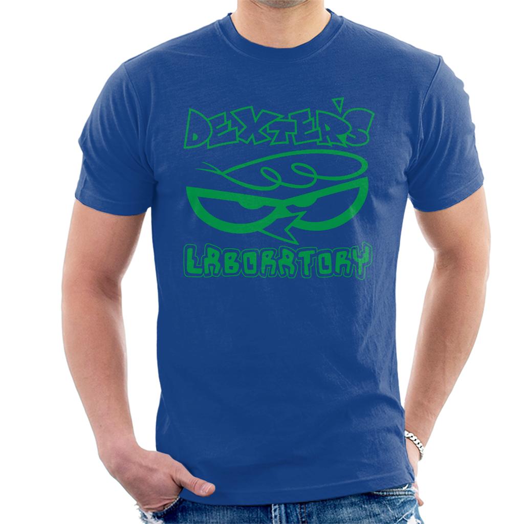 Dexter's Laboratory Logo Silhouette Men's T-Shirt-ALL + EVERY