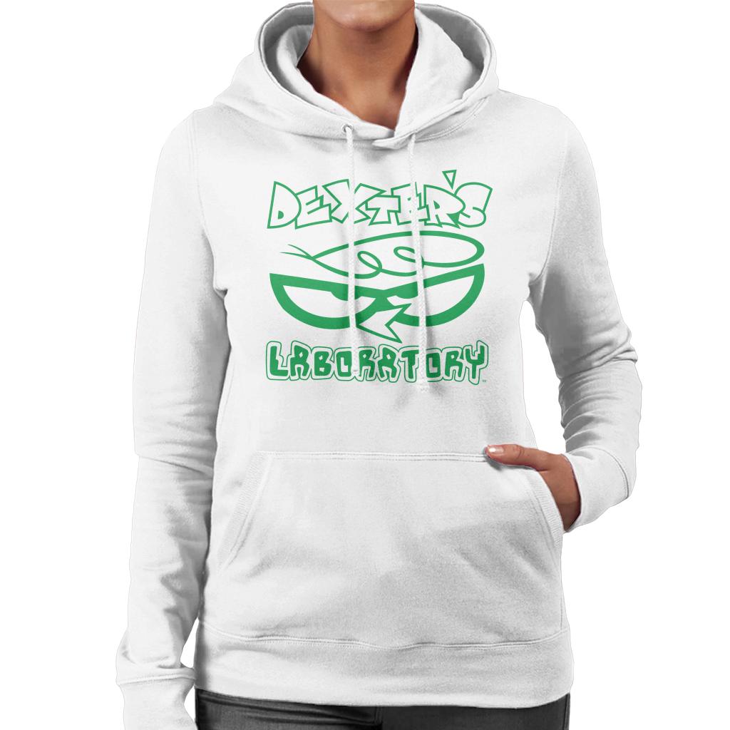 Dexter's Laboratory Logo Silhouette Women's Hooded Sweatshirt-ALL + EVERY