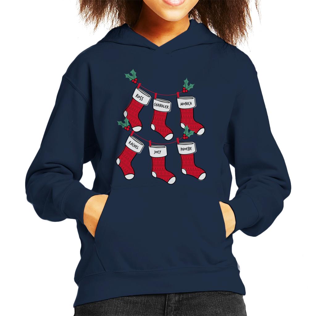 Friends Christmas Stockings Kid's Hooded Sweatshirt-ALL + EVERY