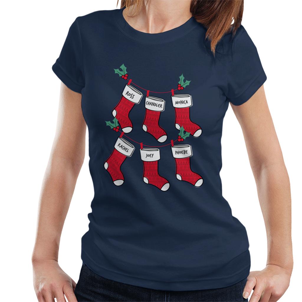 Friends Christmas Stockings Women's T-Shirt-ALL + EVERY