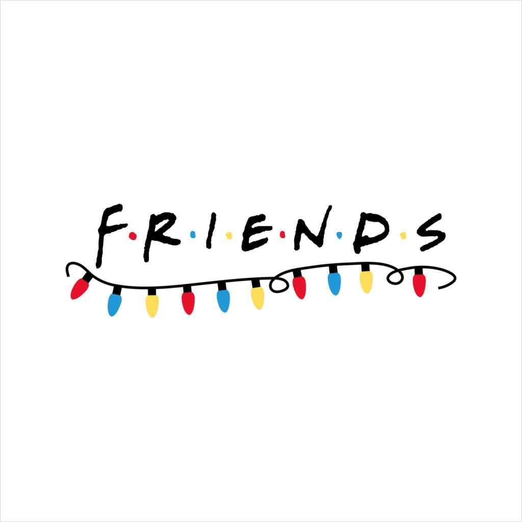 Friends Christmas Logo Festive Lights Men's T-Shirt-ALL + EVERY