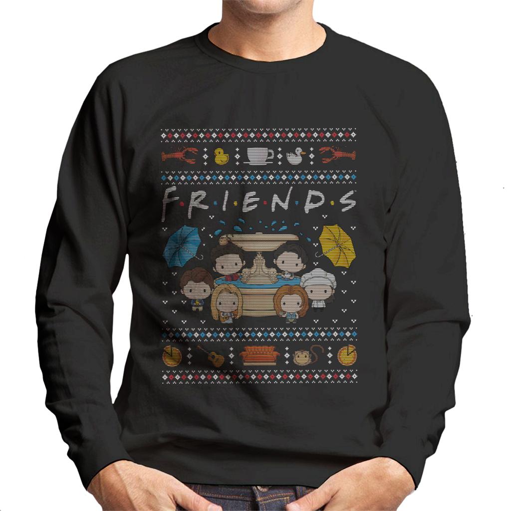 Friends Christmas Opening Scene Men's Sweatshirt-ALL + EVERY