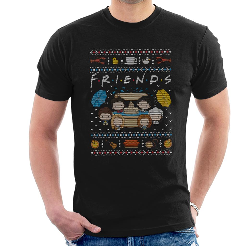 Friends Christmas Opening Scene Men's T-Shirt-ALL + EVERY