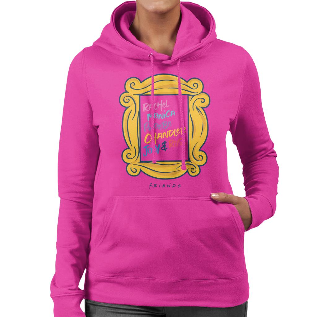 Friends Frame Character List Women's Hooded Sweatshirt-ALL + EVERY