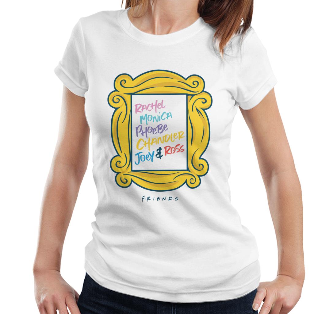 Friends Frame Character List Women's T-Shirt-ALL + EVERY