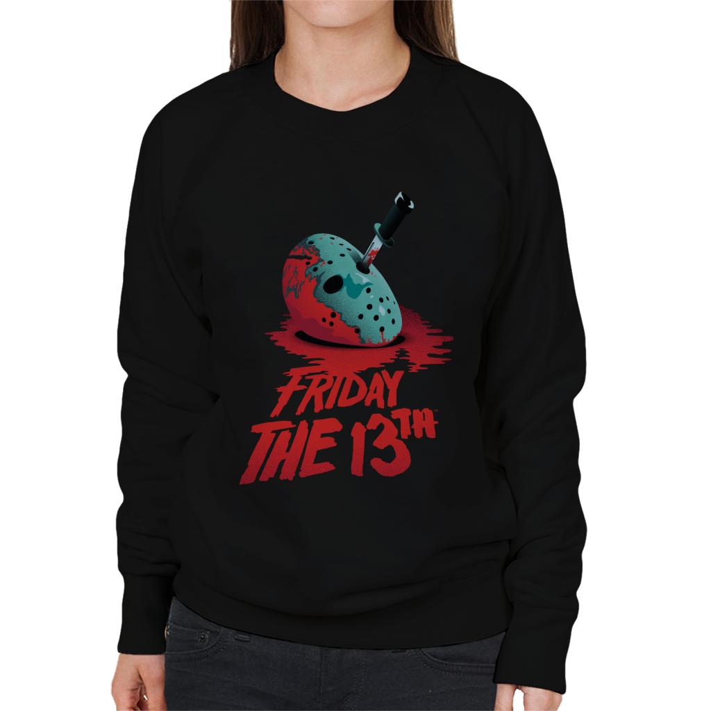 Friday 13th Crimson Jason Voorhees Crimson Face Women's Sweatshirt-ALL + EVERY