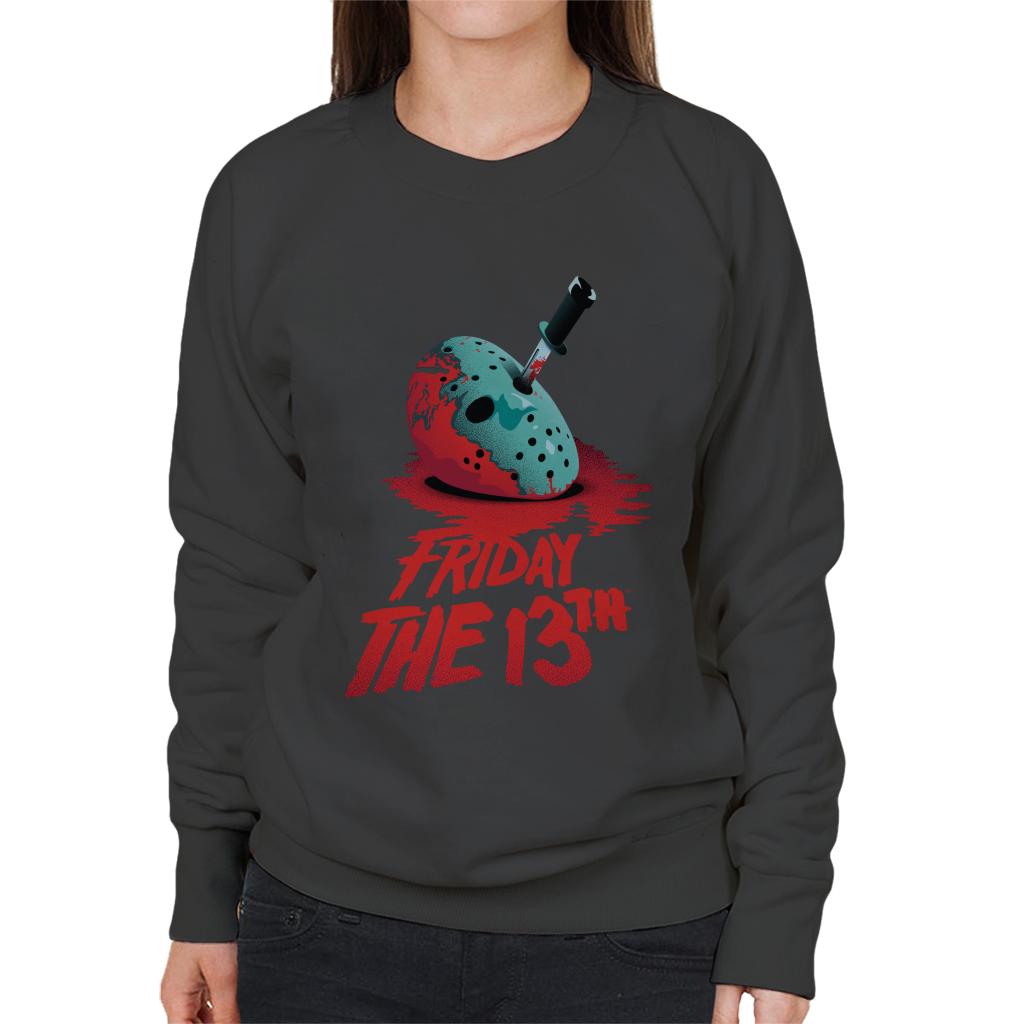 Friday 13th Crimson Jason Voorhees Crimson Face Women's Sweatshirt-ALL + EVERY