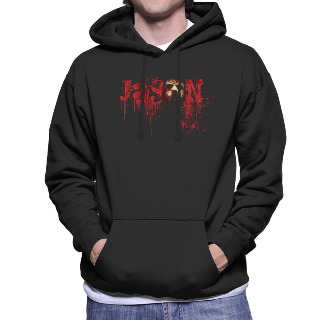 Friday 13th Jason Voorhees Crimson Logo Men's Hooded Sweatshirt-ALL + EVERY