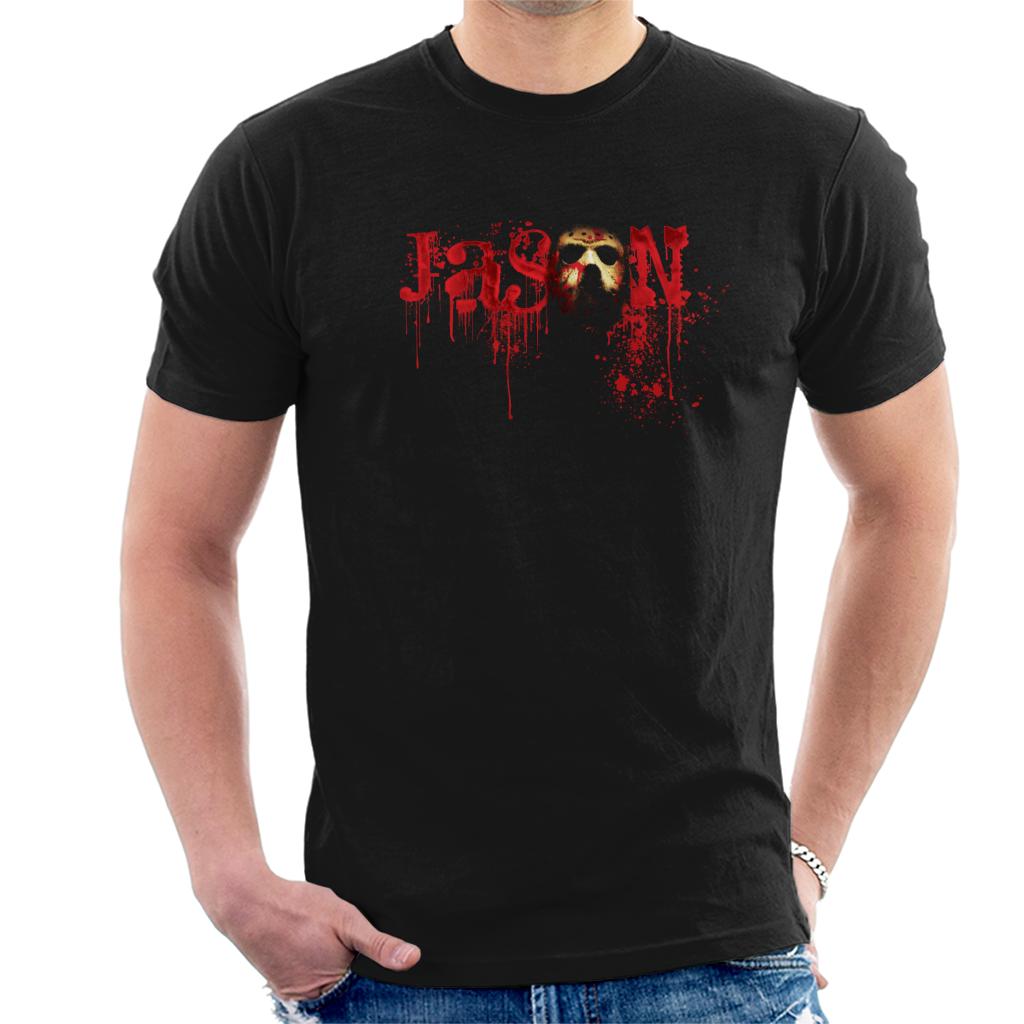 Friday 13th Jason Voorhees Crimson Logo Men's T-Shirt-ALL + EVERY