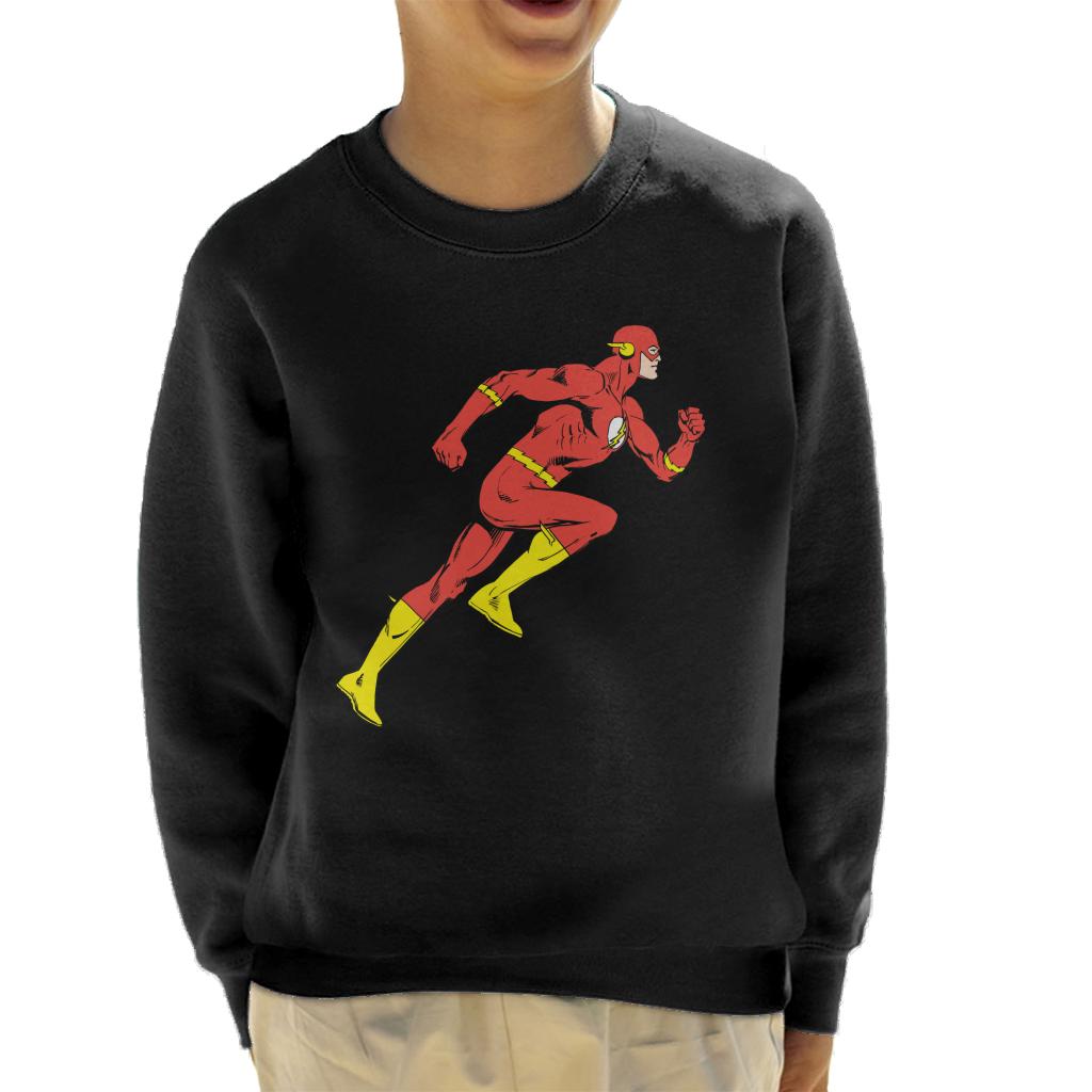 The Flash Comic Running Kid's Sweatshirt-ALL + EVERY