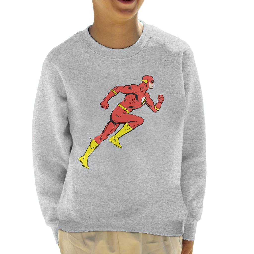 The Flash Comic Running Kid's Sweatshirt-ALL + EVERY