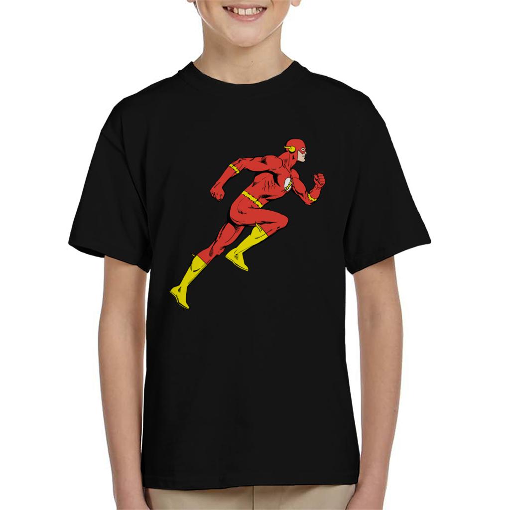 The Flash Comic Running Kid's T-Shirt-ALL + EVERY