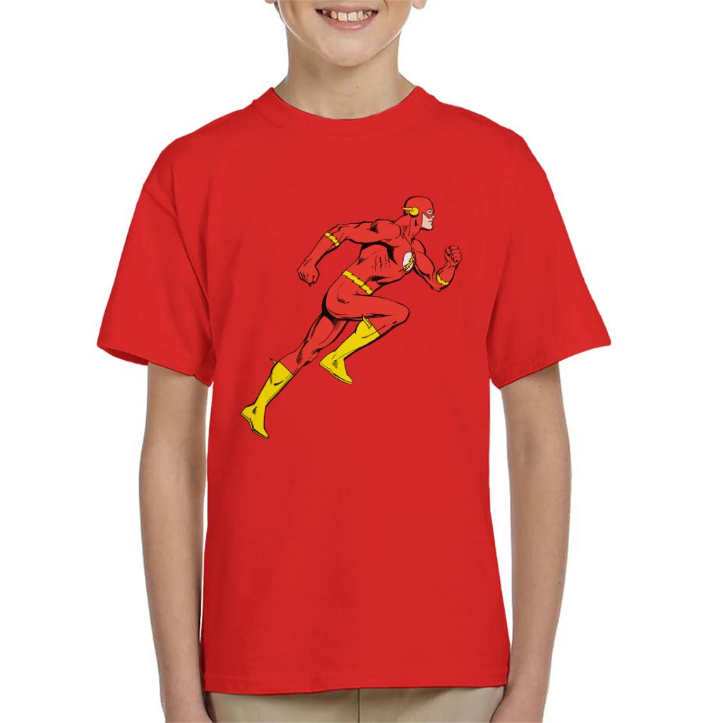 The Flash Comic Running Kid's T-Shirt-ALL + EVERY