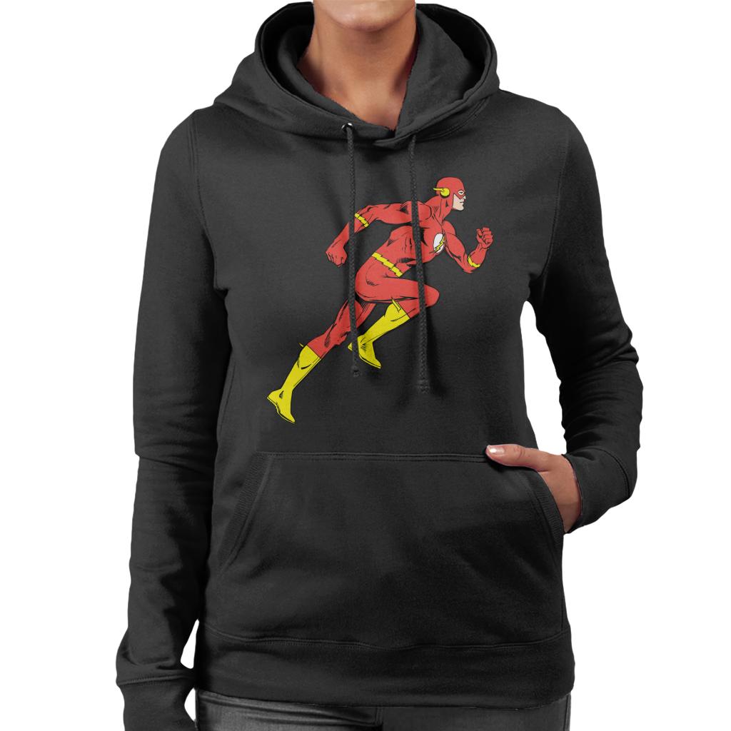 The Flash Comic Running Women's Hooded Sweatshirt-ALL + EVERY