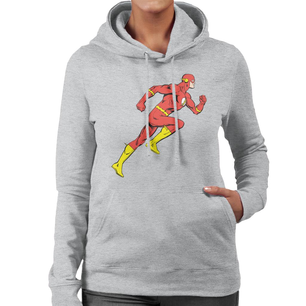 The Flash Comic Running Women's Hooded Sweatshirt-ALL + EVERY