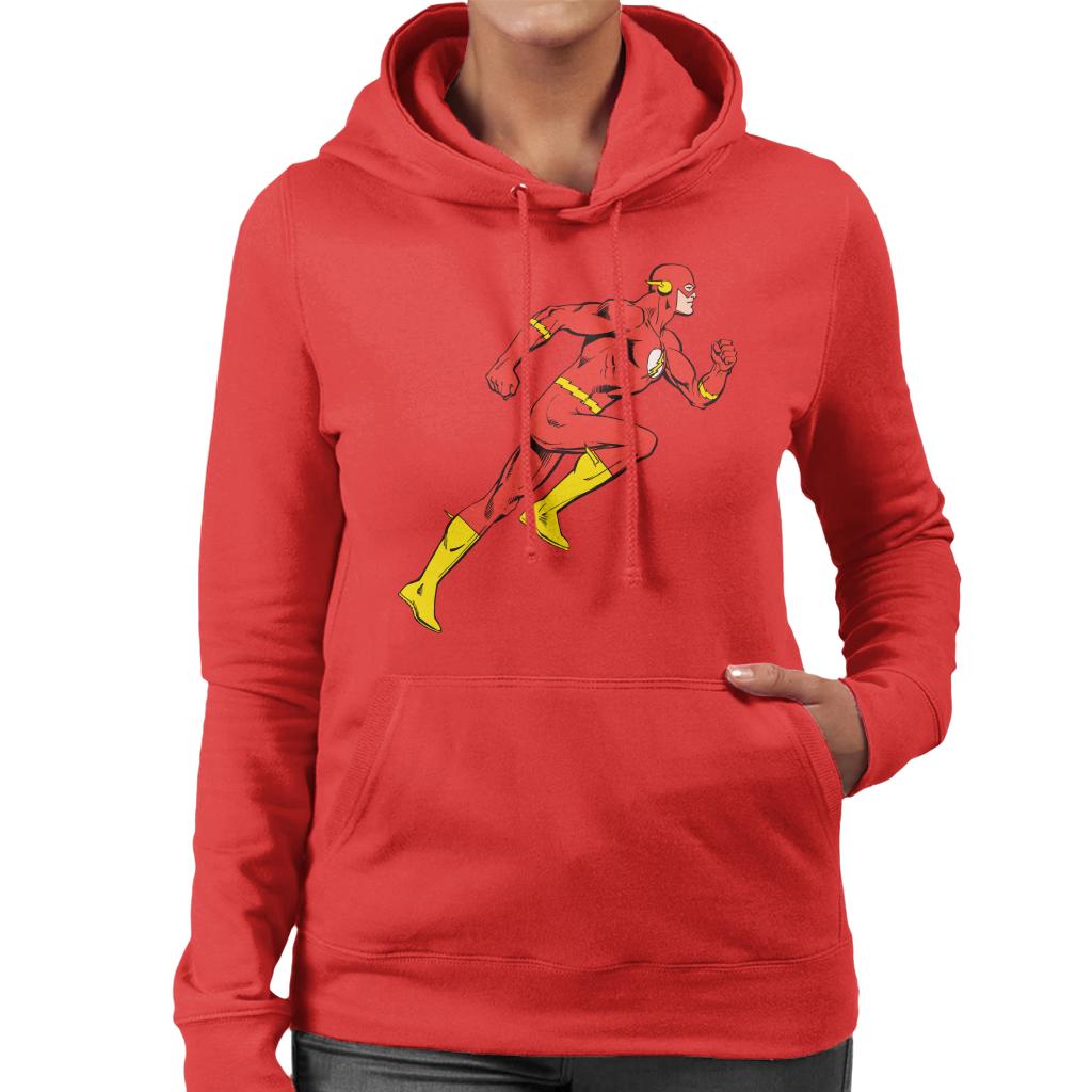 The Flash Comic Running Women's Hooded Sweatshirt-ALL + EVERY